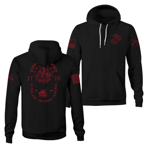 Grunt Style USMC - First To Fight Hoodie - Black hoodies