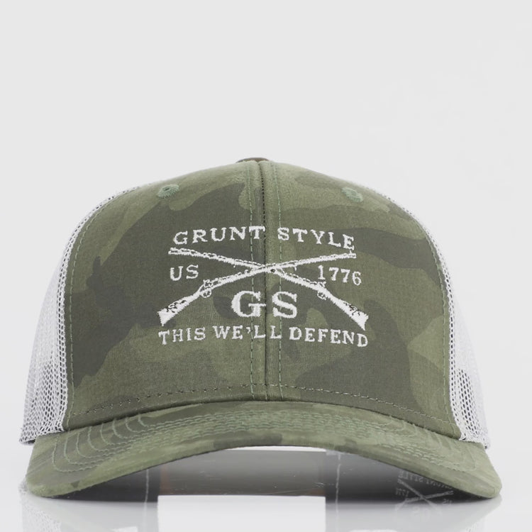 Camo Embroidered Logo Hat  | Grunt Style 