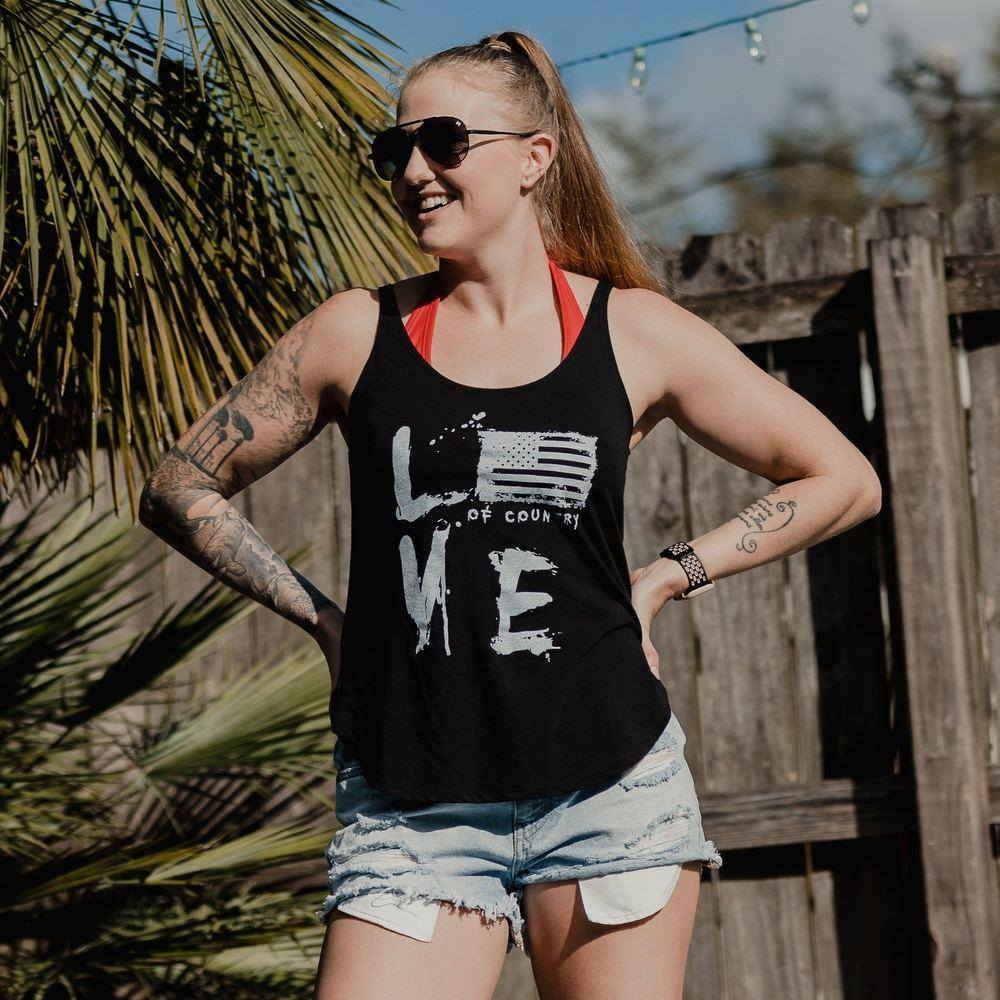 Women's Love of Country Patriotic Tank Top – Grunt Style, LLC