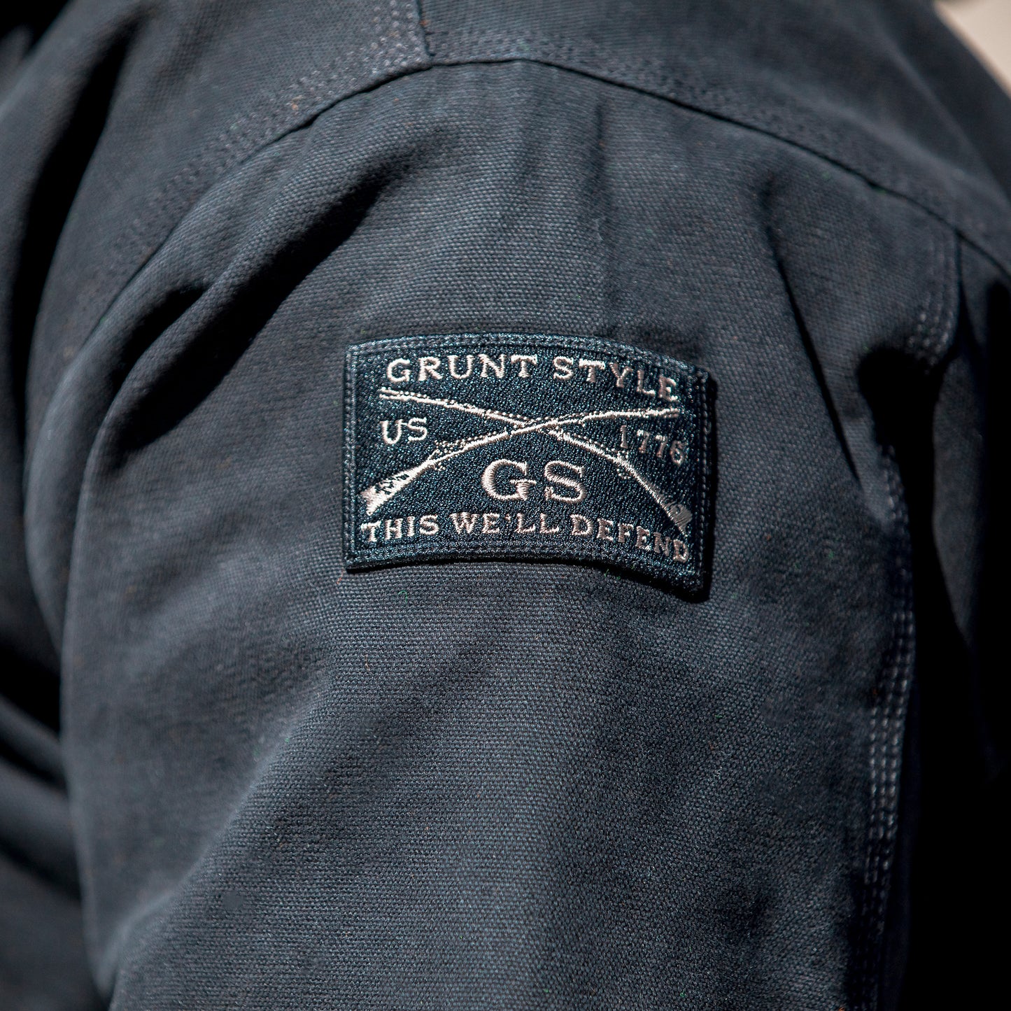 Hooded Field Jacket in Black | Grunt Style 