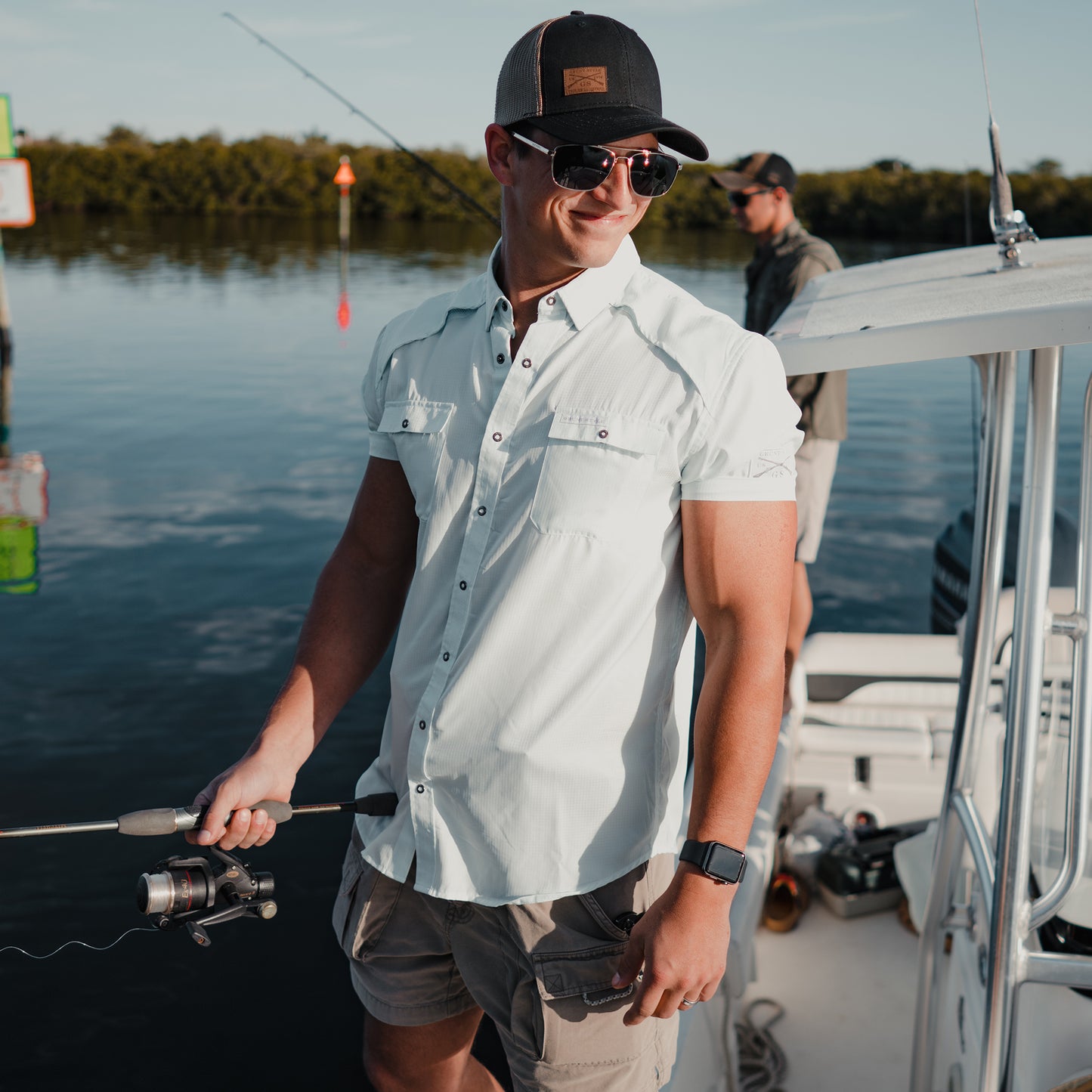 Short Sleeve Fishing Shirt - Seafoam