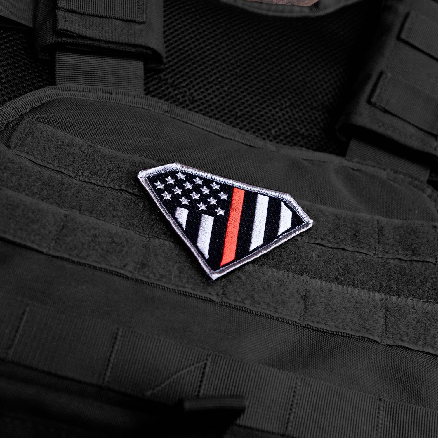Embroidered Red Line Crest Patch | Grunt Style