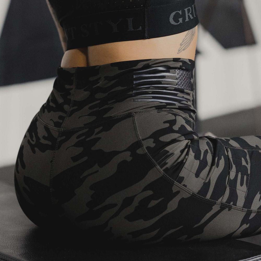 Women's Training Leggings  Black Camo – Grunt Style, LLC