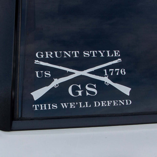 Grunt Style Full Logo 6" White Decal