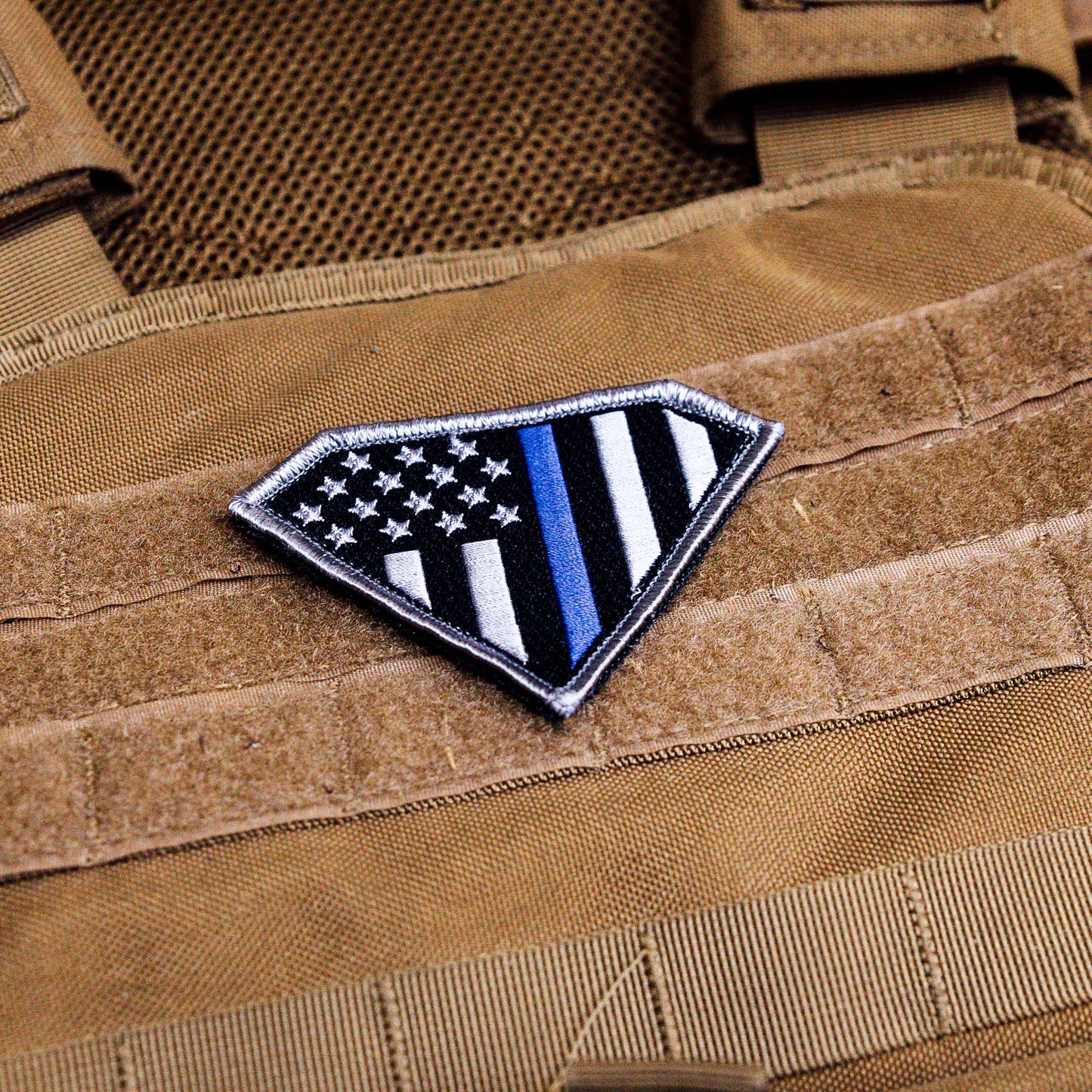 Embroidered Blue Line Crest Patch | Grunt Style