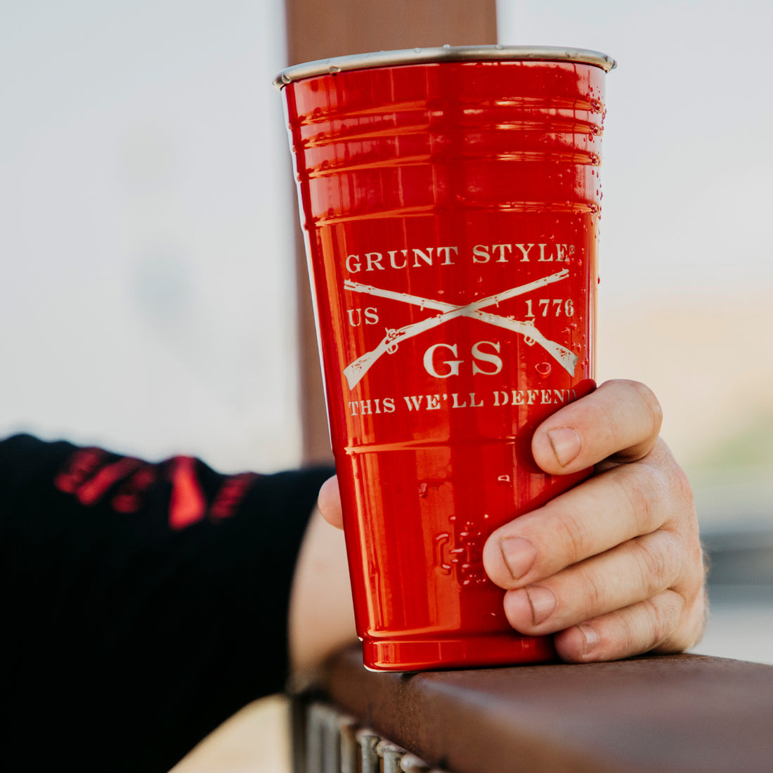 24oz Stainless Steel Red Cup 