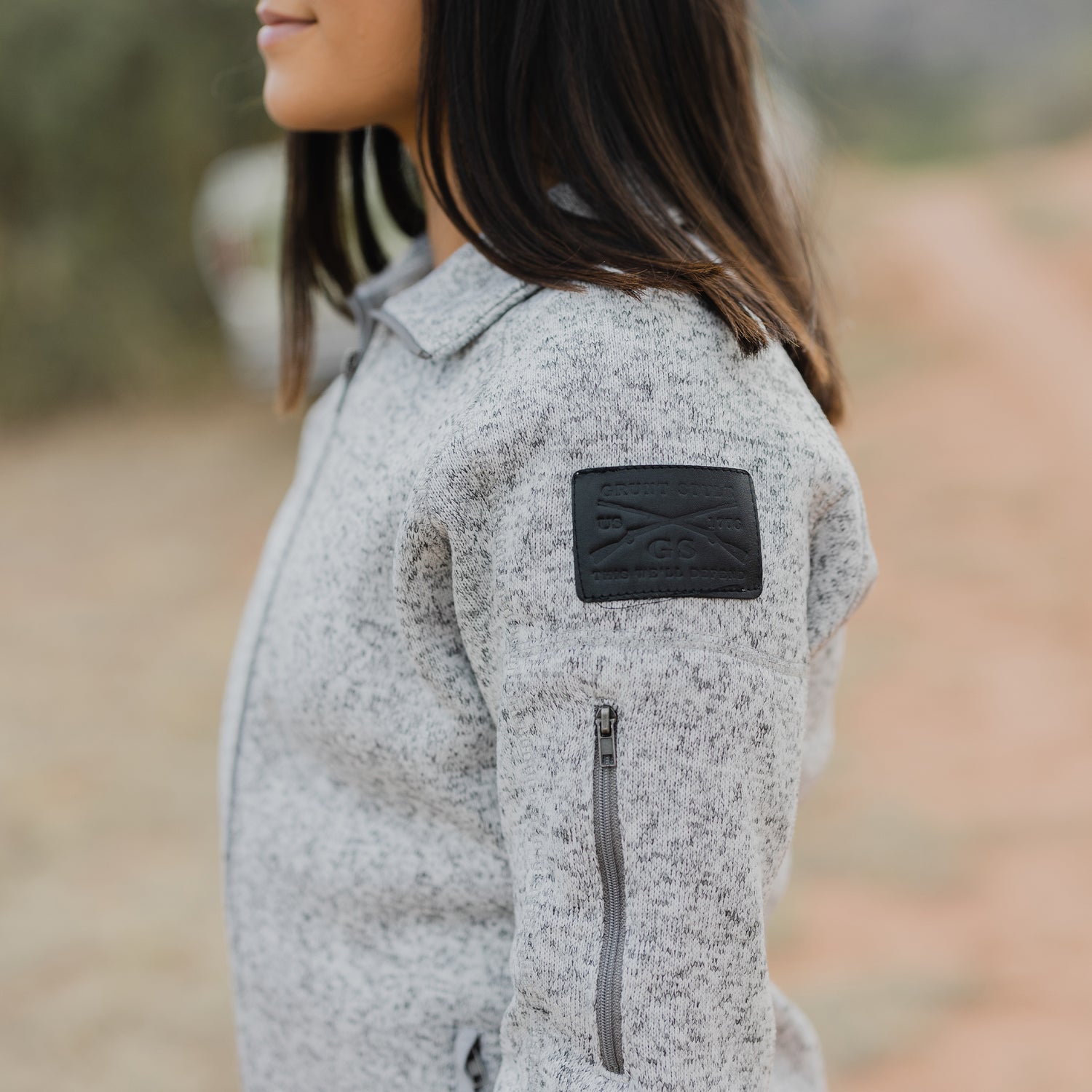 Women's GS Sweater Jacket Grey | Grunt Style 