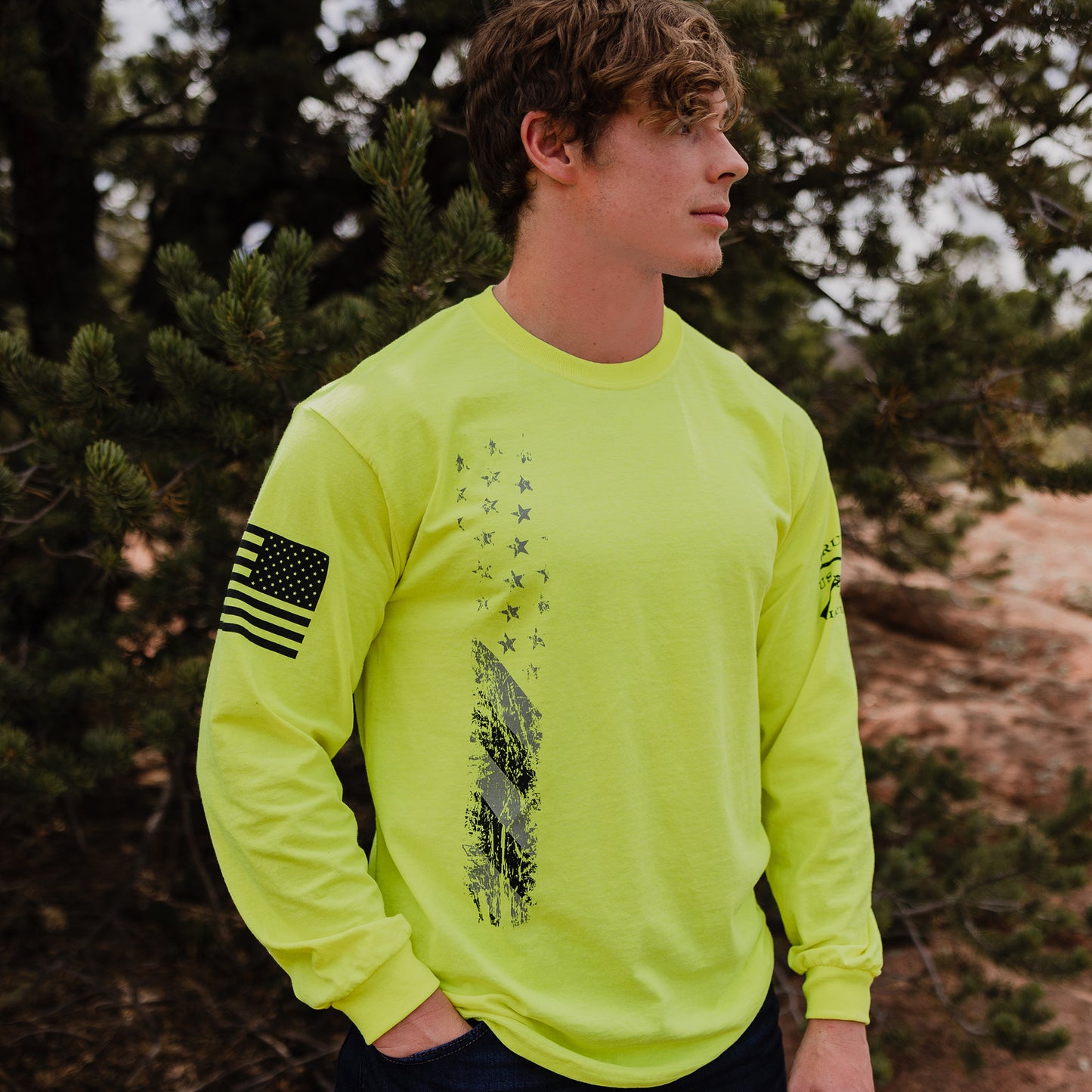 Safety Green True Colors Long Sleeved Tee | Grunt Style 