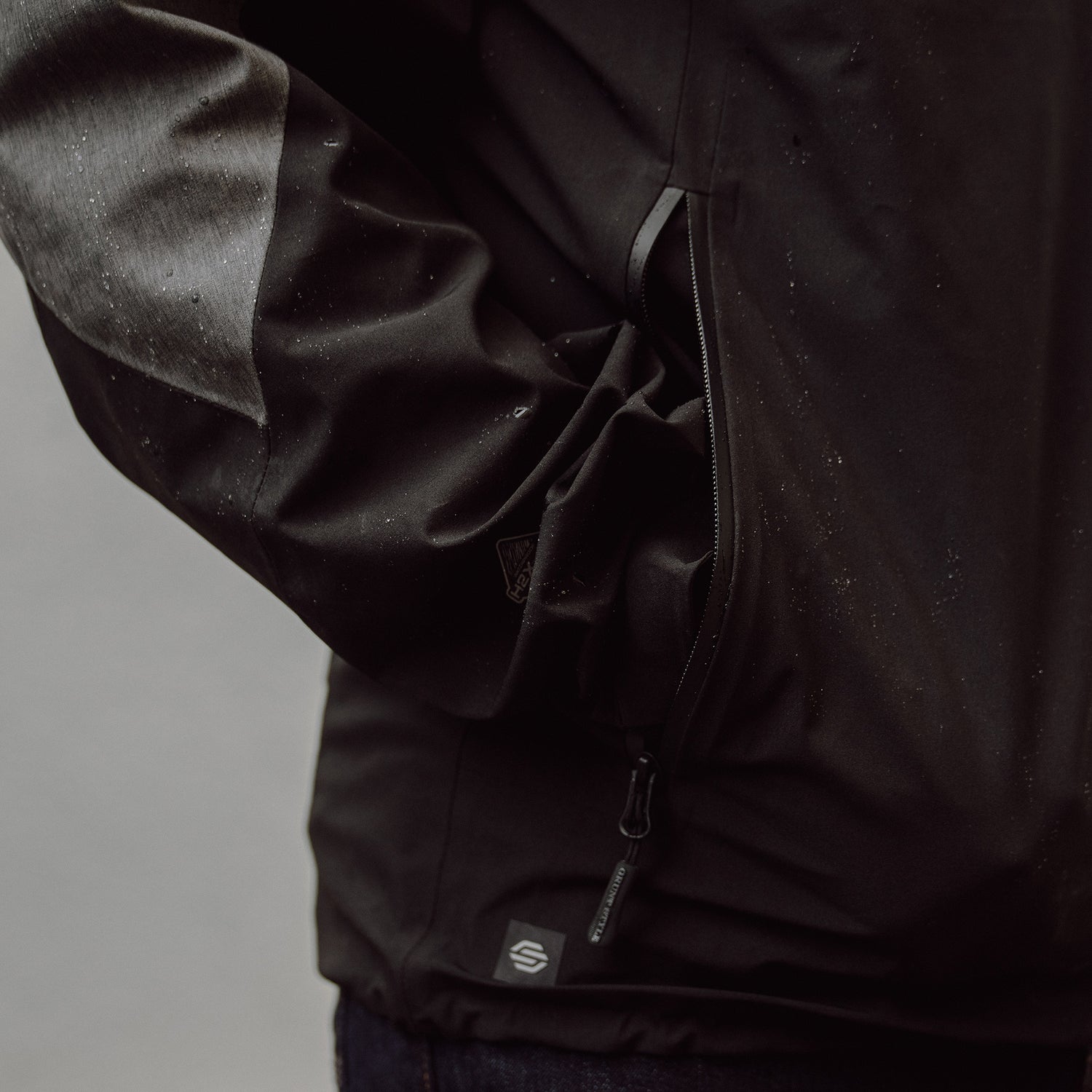 Premium Rain Jacket in Black for Men  | Grunt Style 