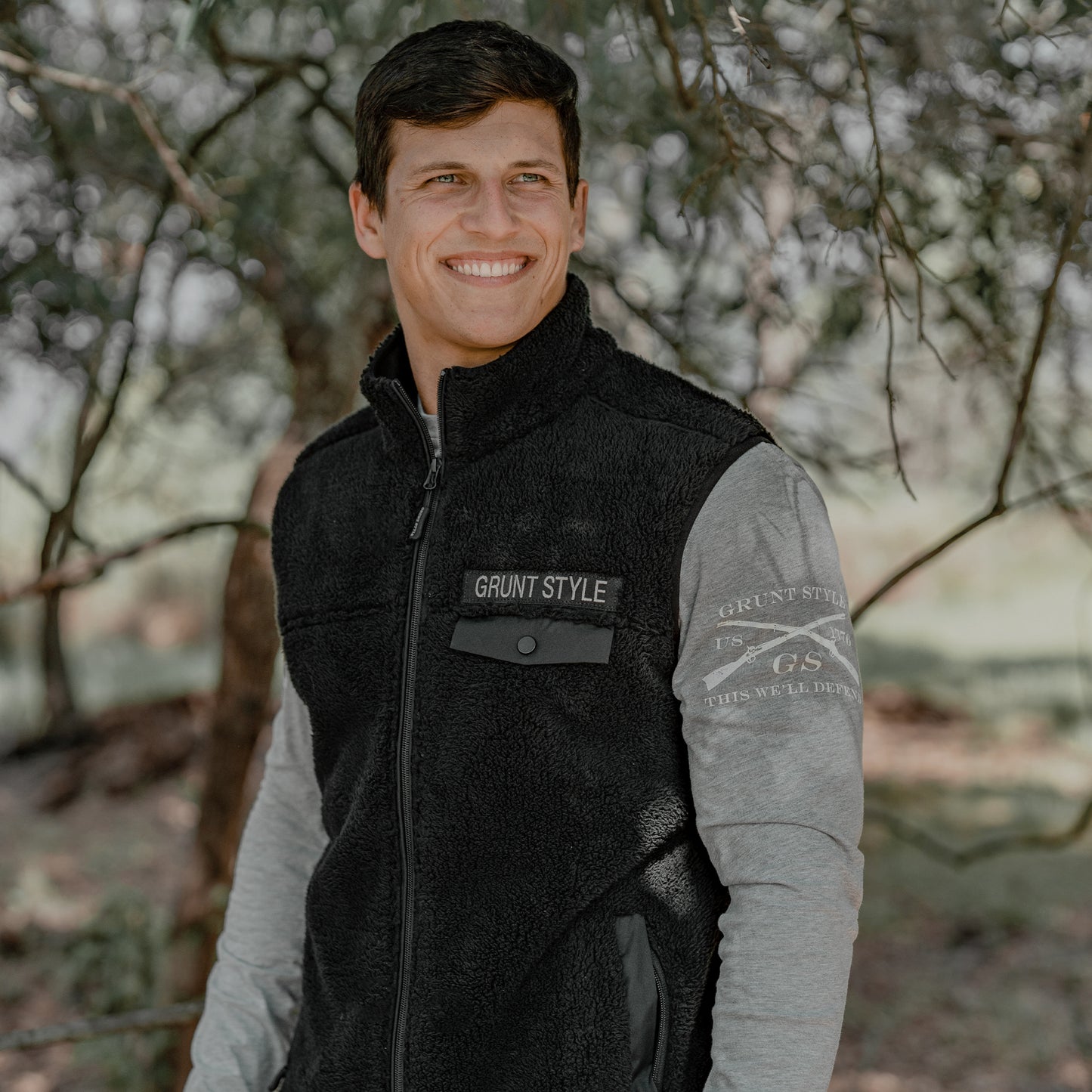 Men's GS Black Sherpa Vest  | Grunt Style 