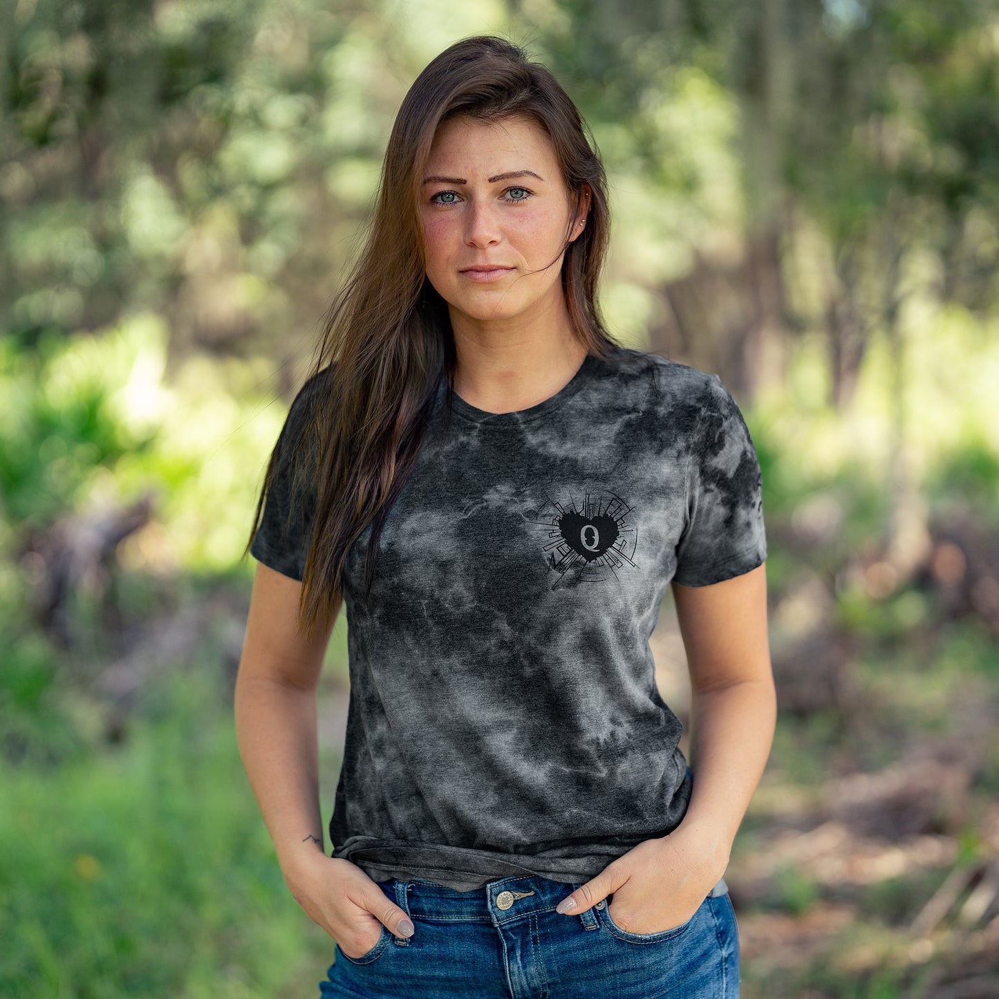 Women's Tee Heart and Soul of a Warrior - Black Wash | Grunt Style 