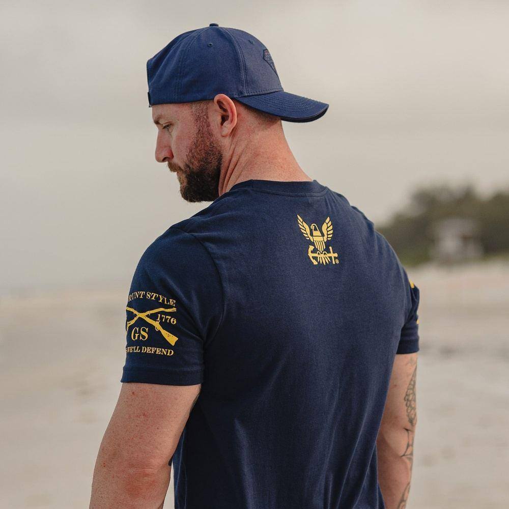 United States Navy Tee  Est. 1775 Navy 2.0 - Made in the USA