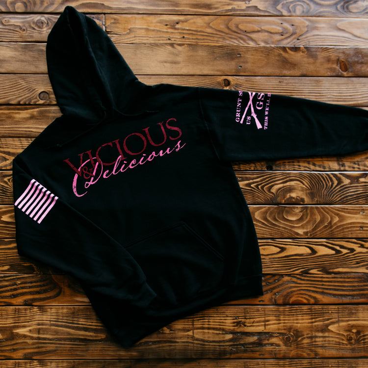 Vicious & Delicious Hooded Sweatshirt for Ladies | Grunt Style 