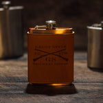 GS Logo Leather Wrapped Flask  | Grunt Style 