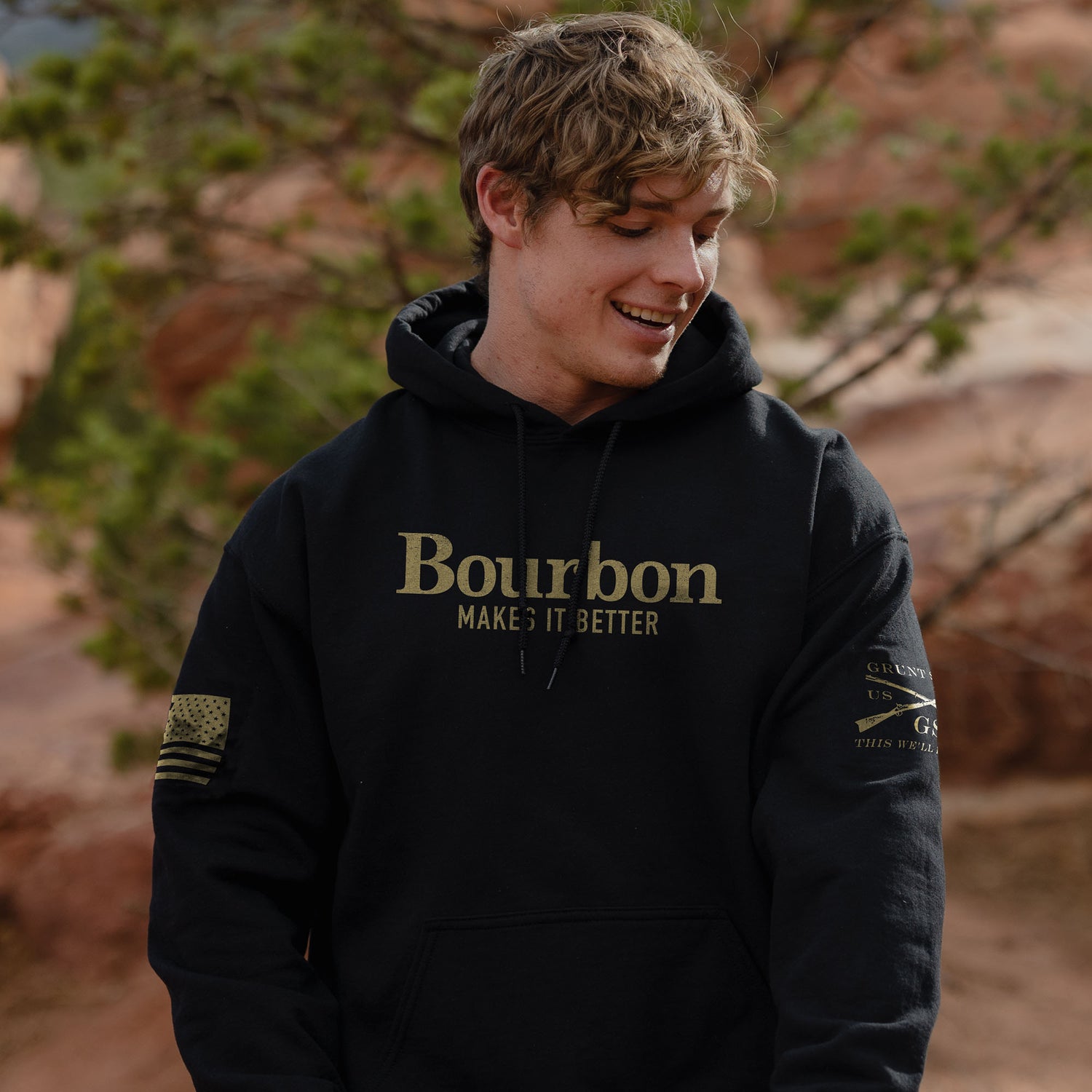 Bourbon Makes It Better Sweatshirt  for Men | Grunt Style 