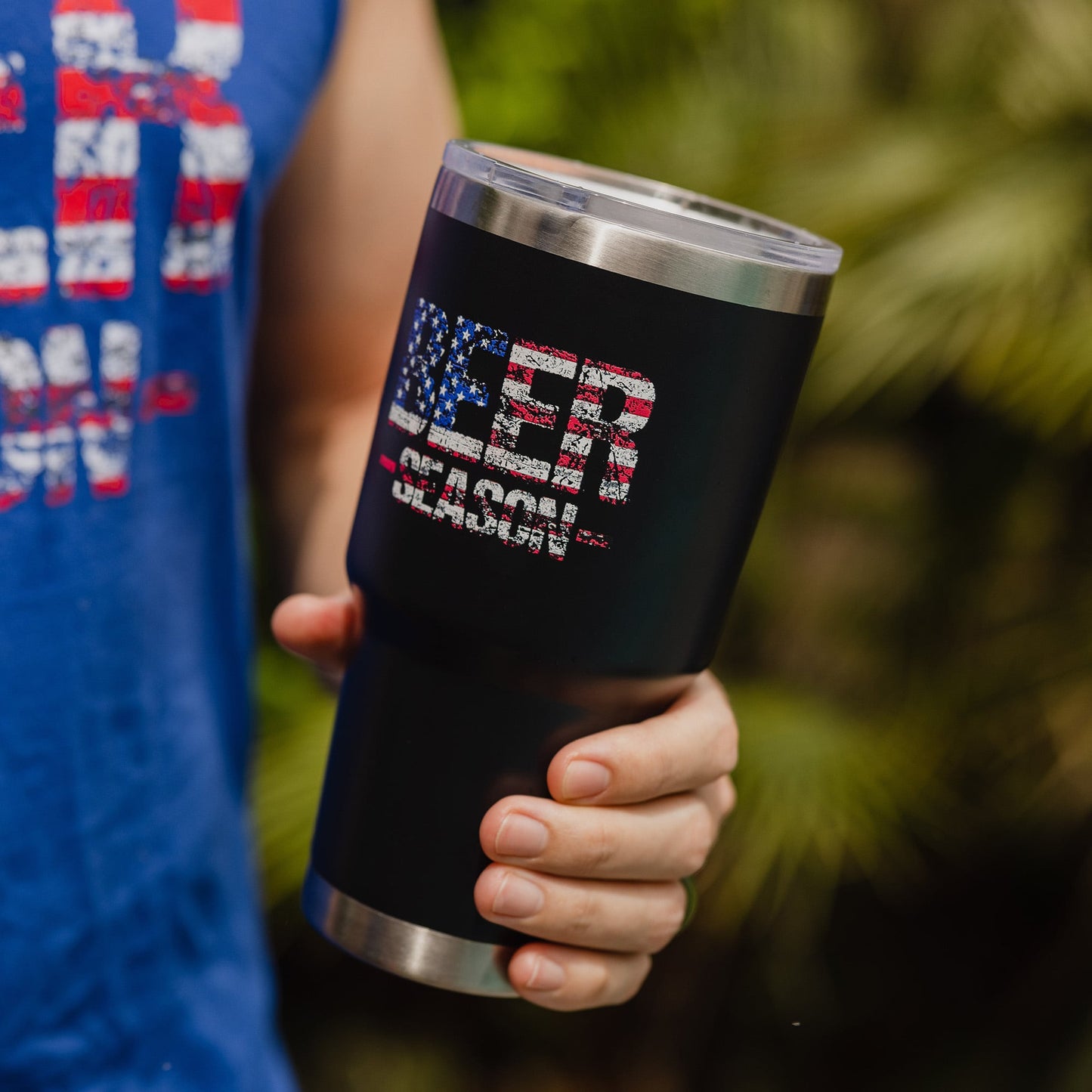 American Flag Style Ôªø30oz Insulated Patriotic Cup Beer Season 