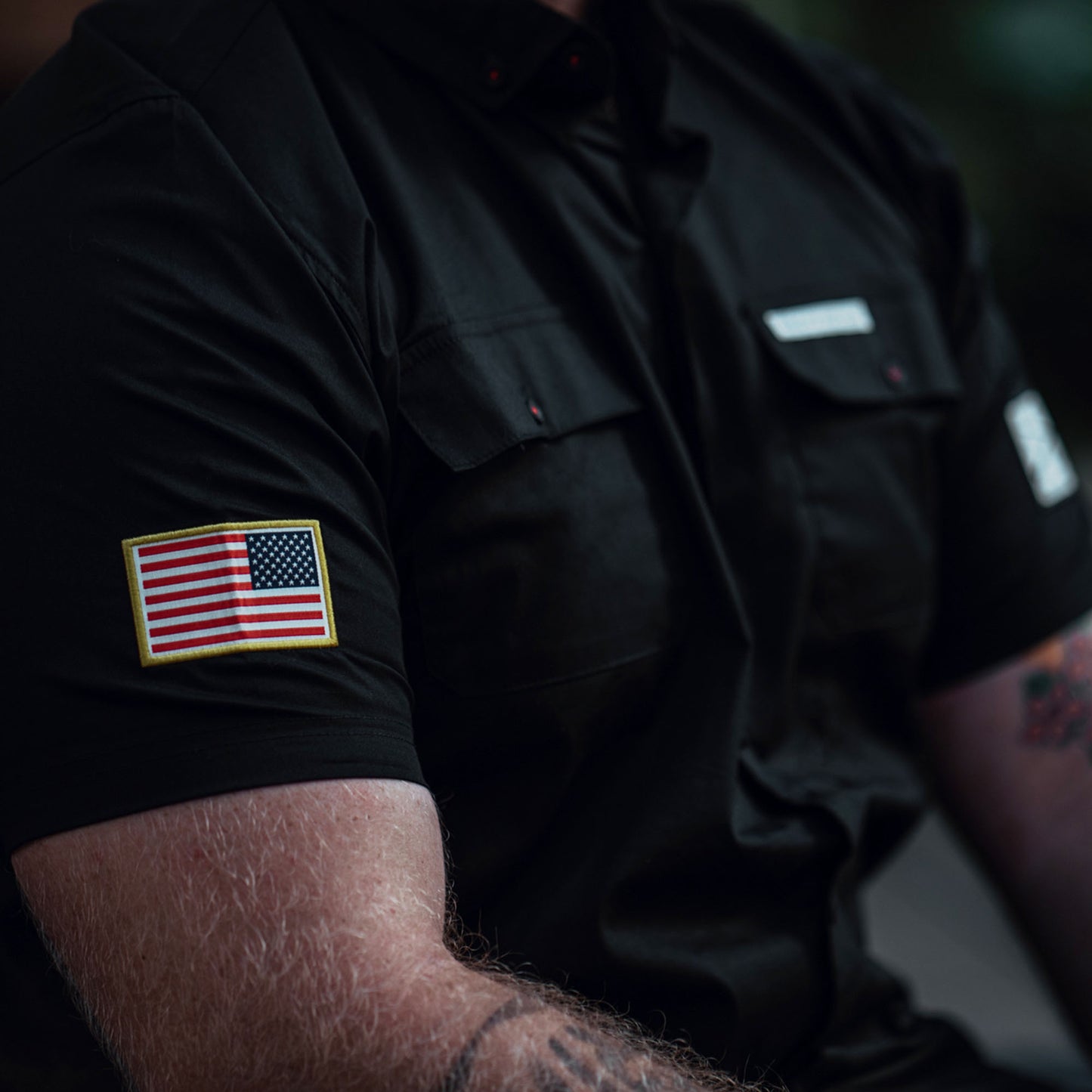 Garage Button Down Black Shirt for Men - mens patriotic clothing