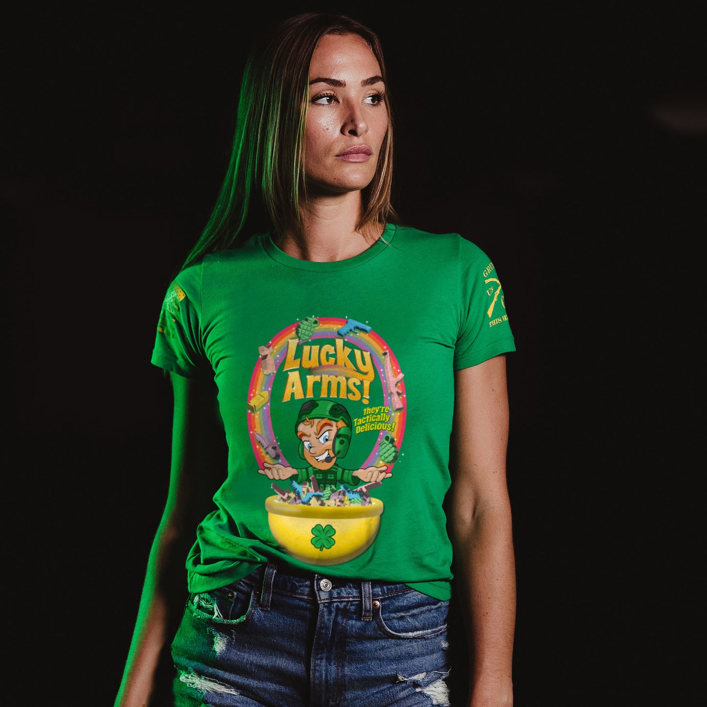 Women's Graphic Tee Lucky Arms | Grunt Style 