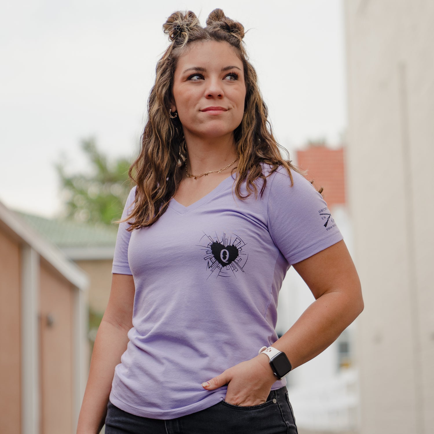 Women's Tee Heart and Soul of a Warrior - Lavender  | Grunt Style  