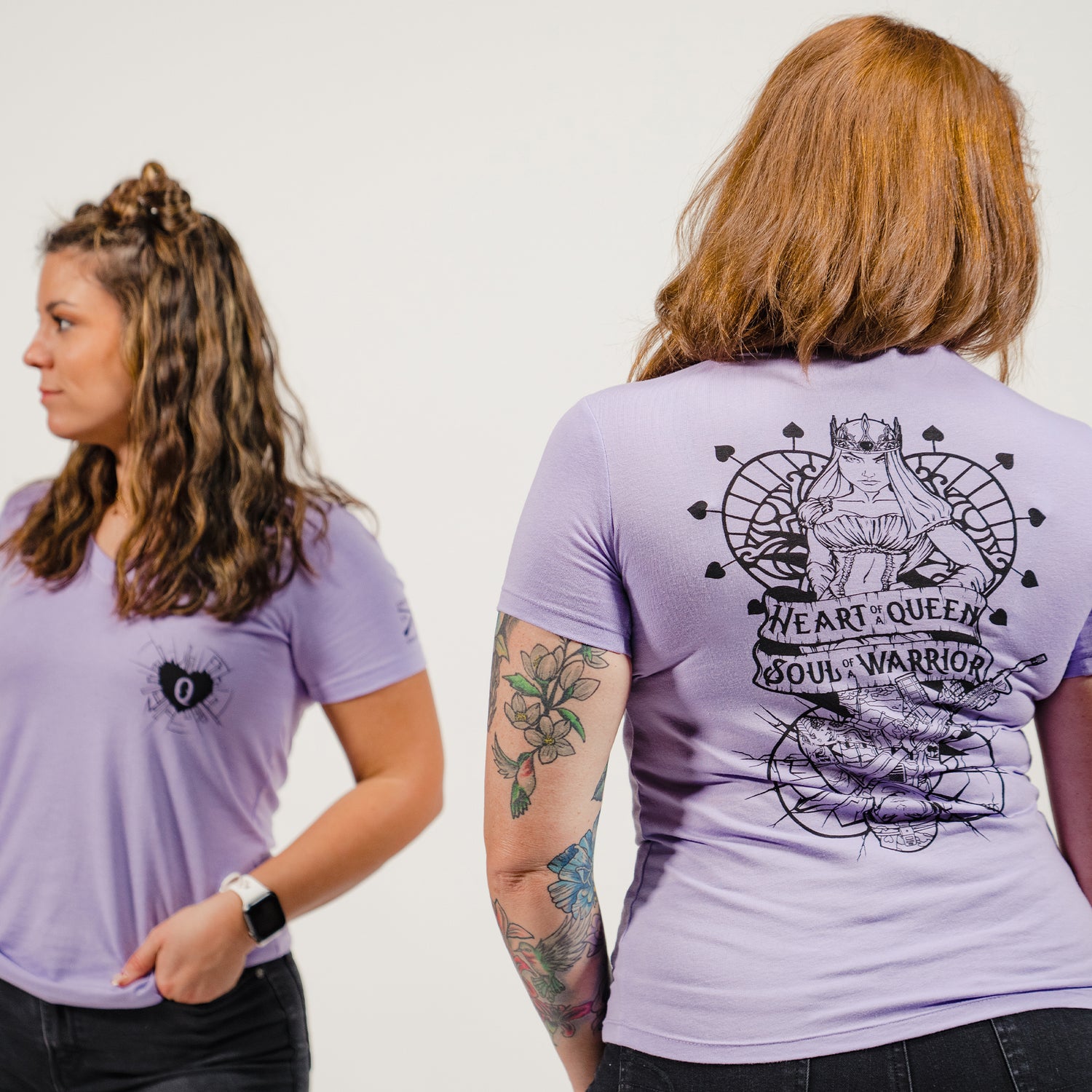 Women's Lavender Tee Heart and Soul of a Warrior  | Grunt Style  