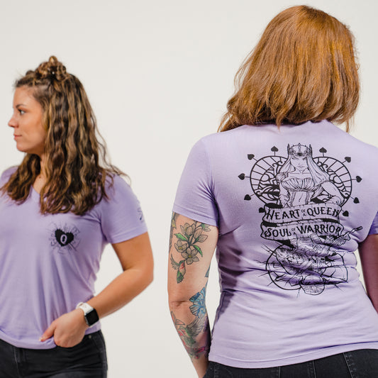 Women's Lavender Tee Heart and Soul of a Warrior  | Grunt Style  