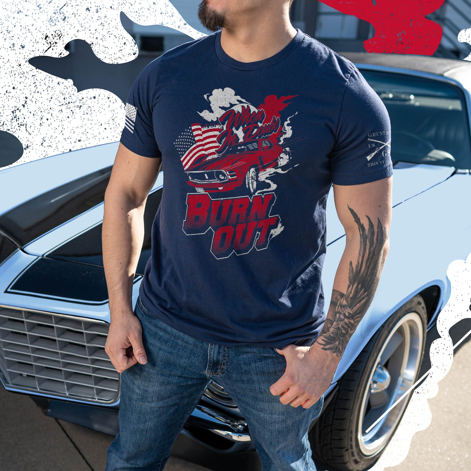 Men's Burn Out Graphic Tee | Grunt Style