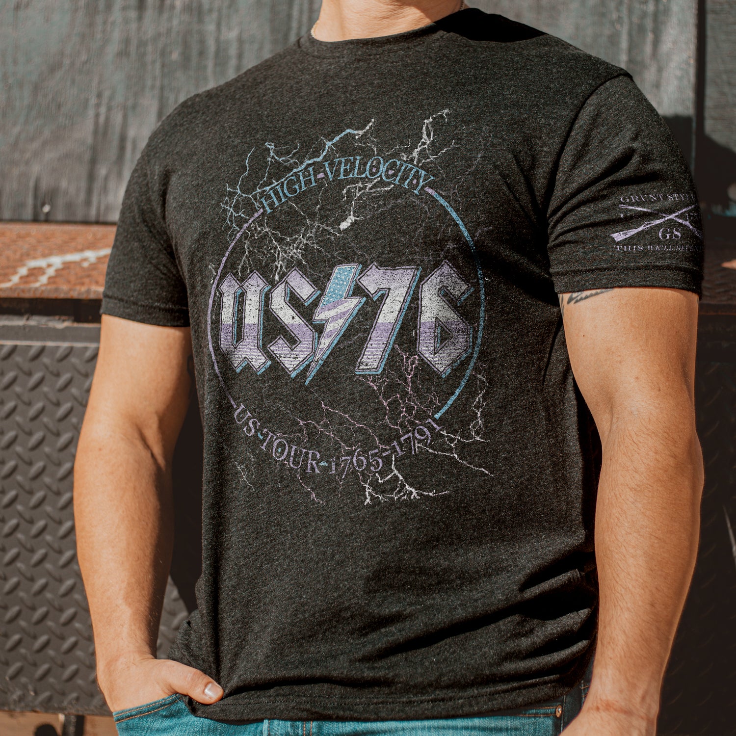 US76 Tee for Men  | Grunt Style 