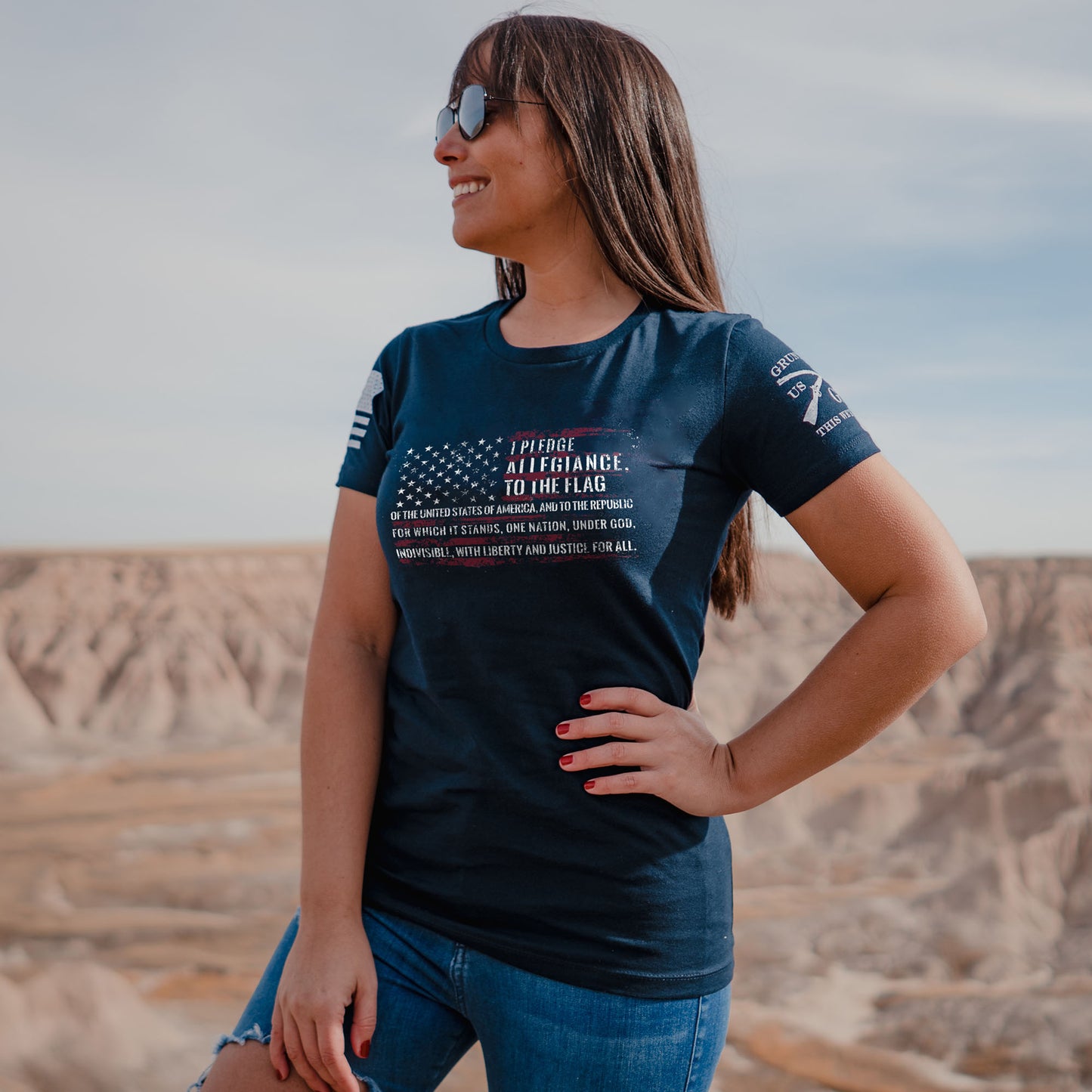 Relaxed Fit Tee for Women Pledge  | Grunt Style