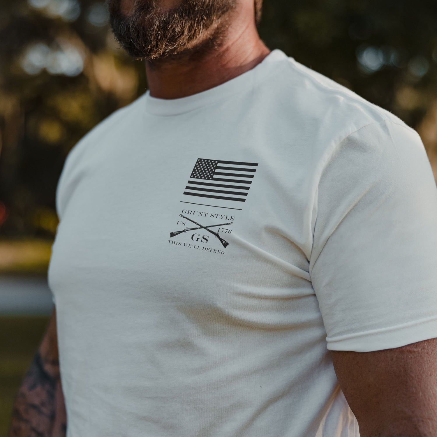  Strength Through Suffering White Tee for Men | Grunt Style