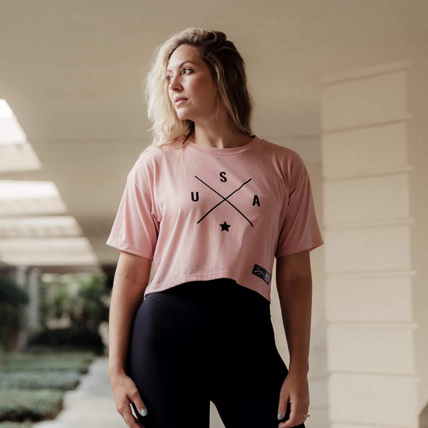 Women's Cropped Tee USA  | Grunt Style 