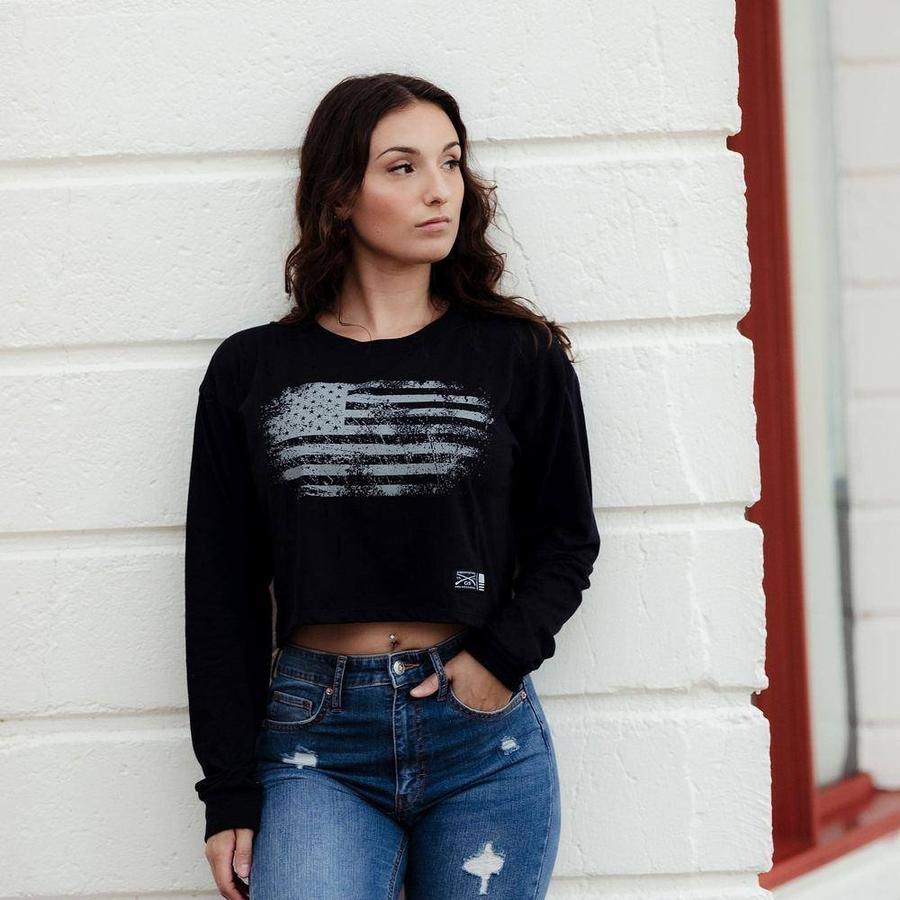 Retro American Long Sleeve T-Shirt YLS0403