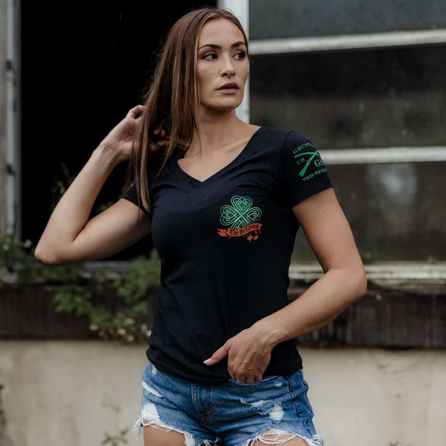 Women's Tee This We'll Defend Irish Colors | Grunt Style 