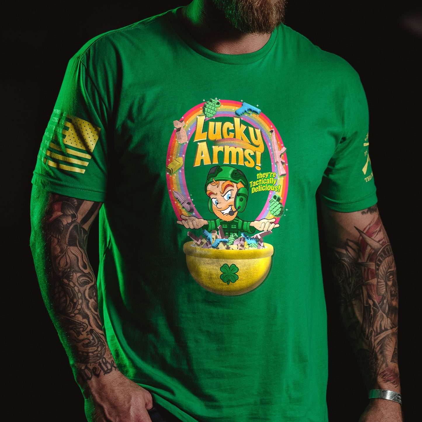 Men's St. Patty's Lucky Arms Tee | Grunt Style 