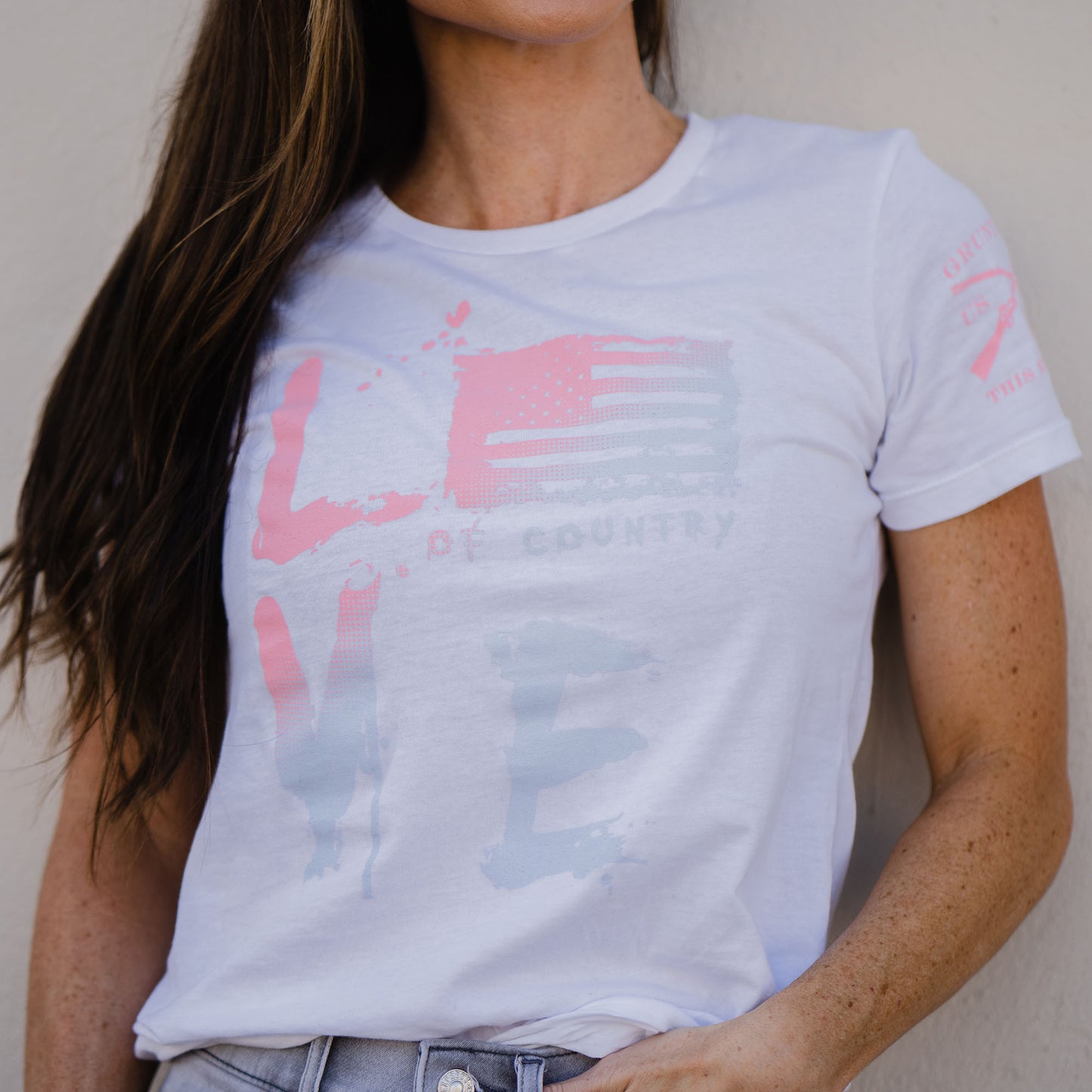 Women's Love of Country Ombre Tee | Grunt Style 