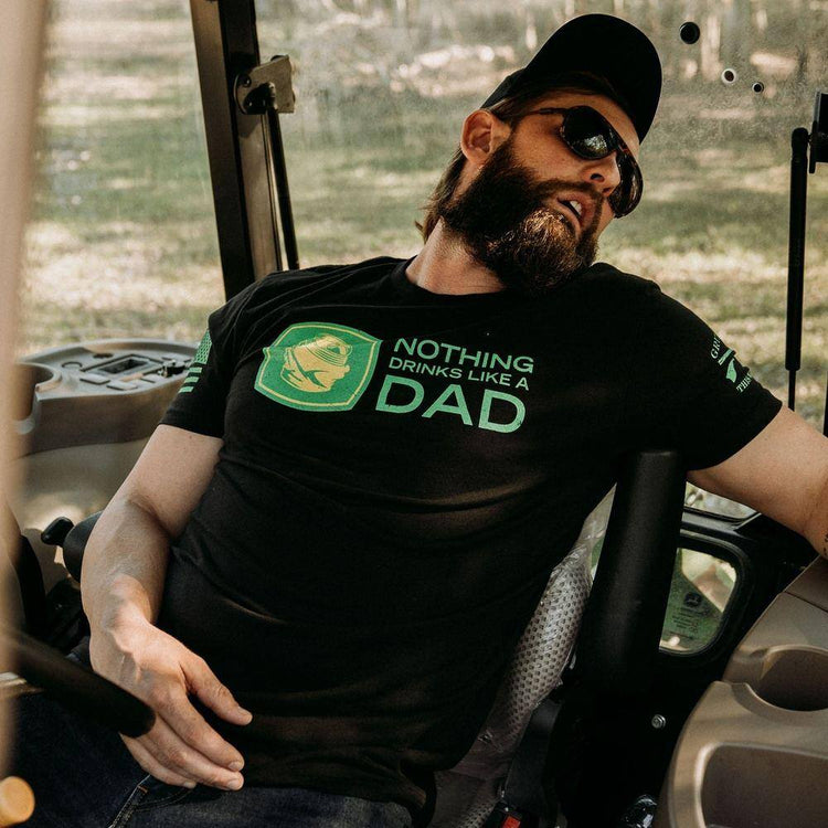 Drink like a Dad Black Tee for Men