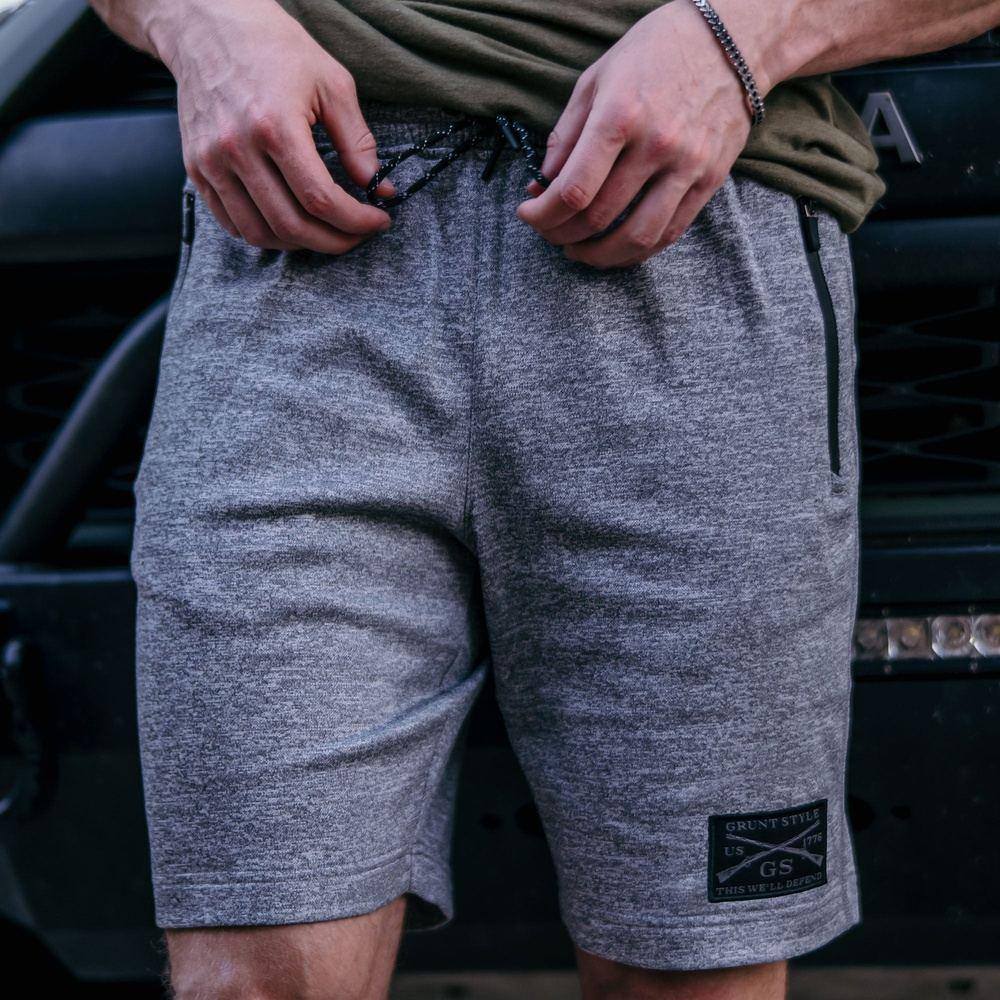 Men's Fleece Shorts  Grey – Grunt Style, LLC
