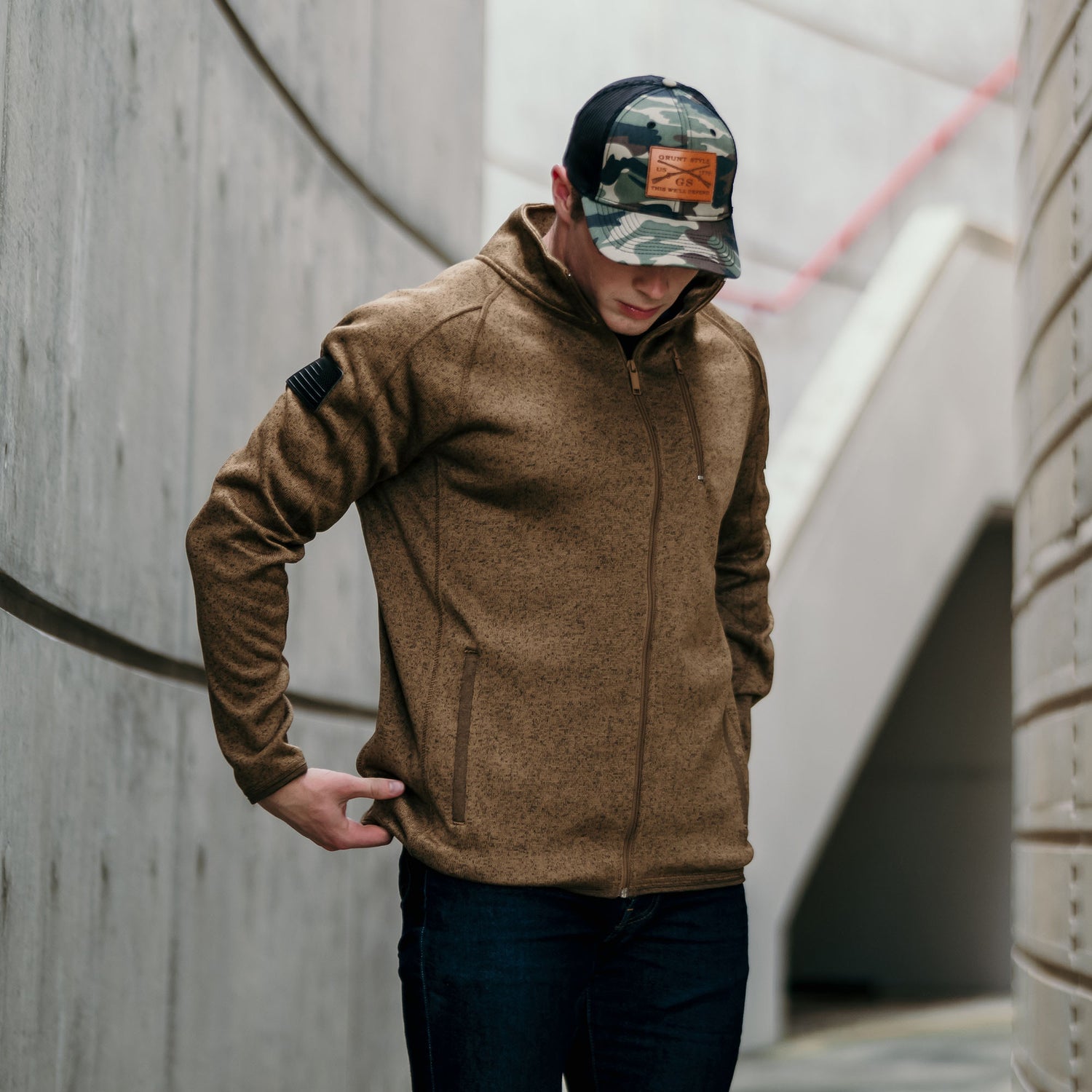 Men's Sweater Jacket - Coyote – Grunt Style, LLC