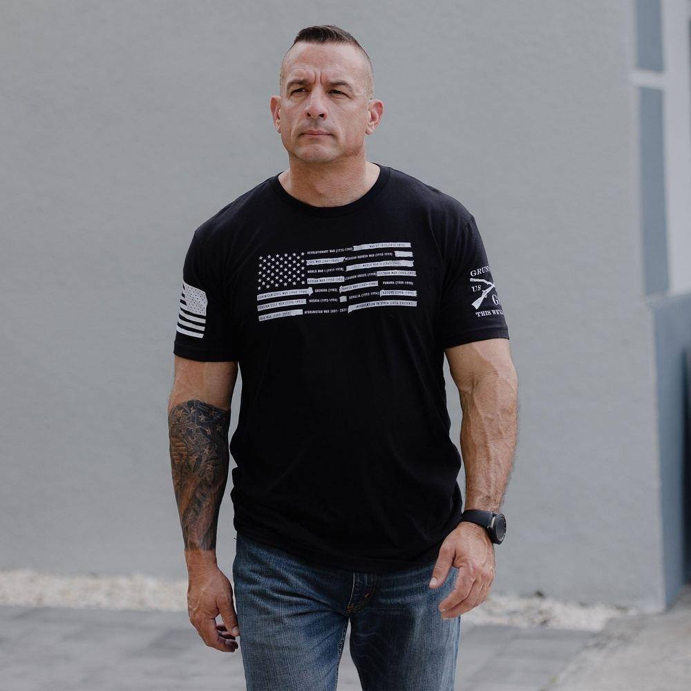 Grunt Style B Rifle Flag Short-Sleeve T-Shirt for Men