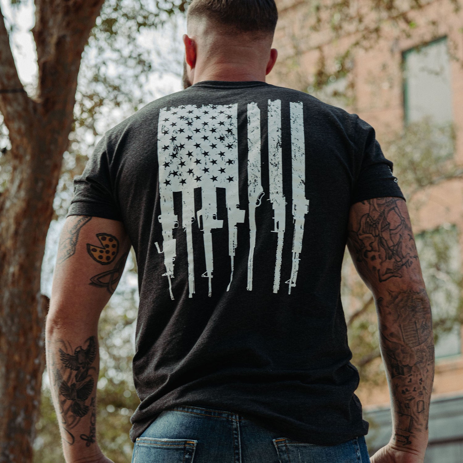 Patriotic T-Shirt - Gun Shirt - American Flag T-Shirt 