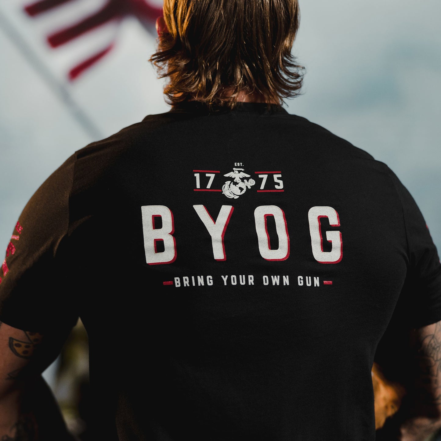 Men's T-Shirt USMC - Tun Tavern - B.Y.O.G.  | Grunt Style 