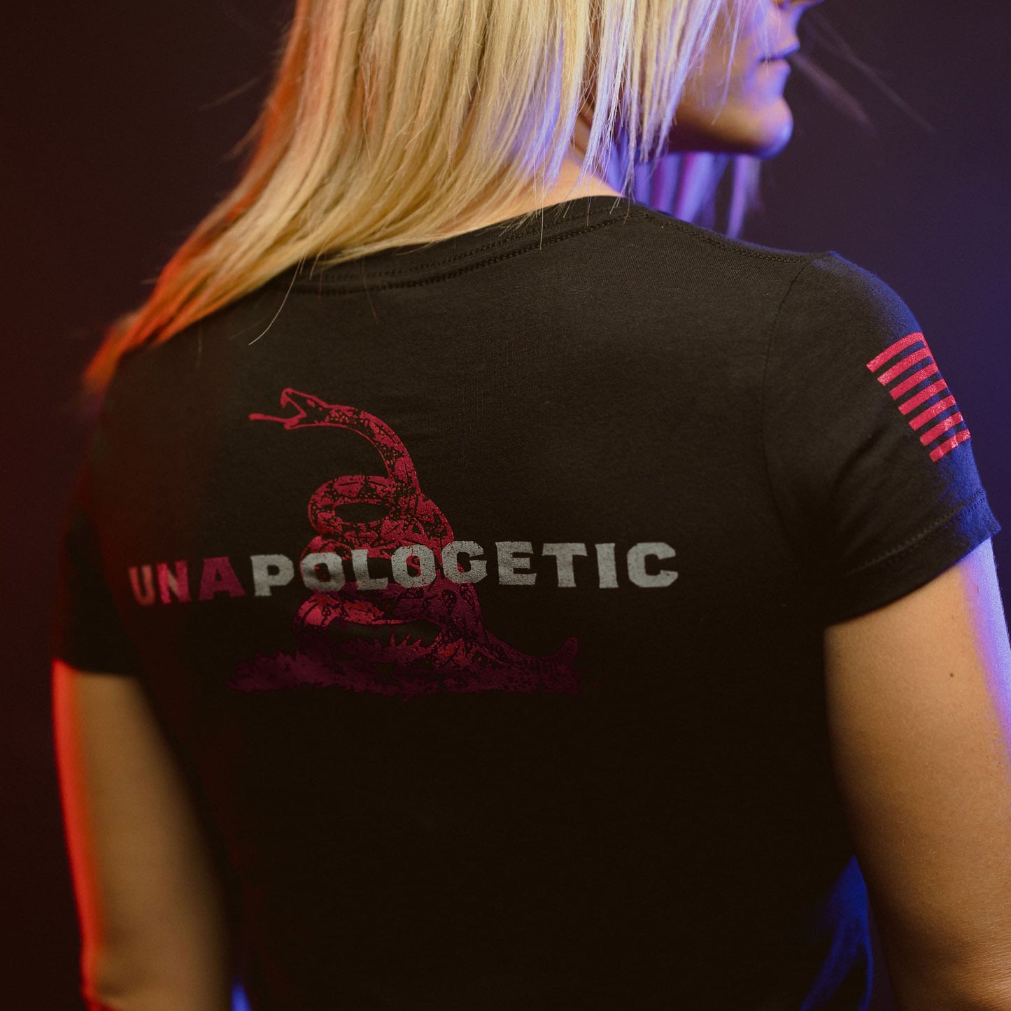 Women's Graphic V-Neck Tee Unapologetically Second Amendment | Grunt Style 