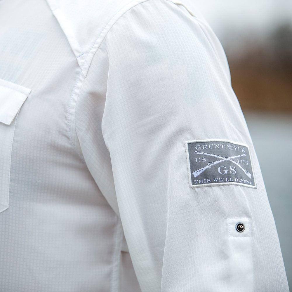 Men's Long Sleeve Fishing Shirt - White – Grunt Style, LLC