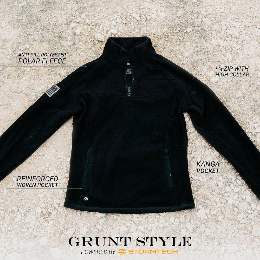 Grunt Style Tactical Quarter Zip 2.0 Jacket - Small - Black, Men's