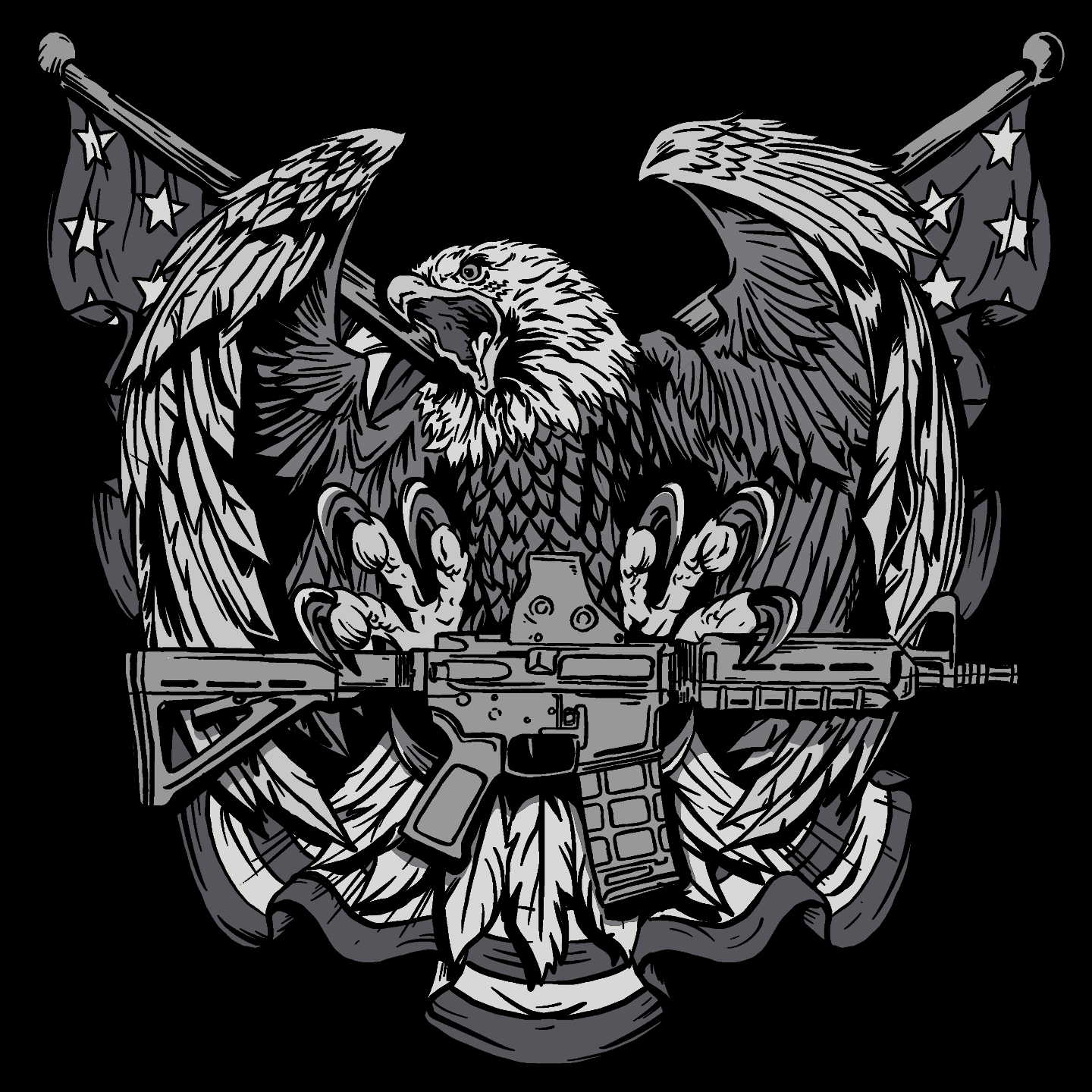 Murican Eagle Sticker | Grunt Style 