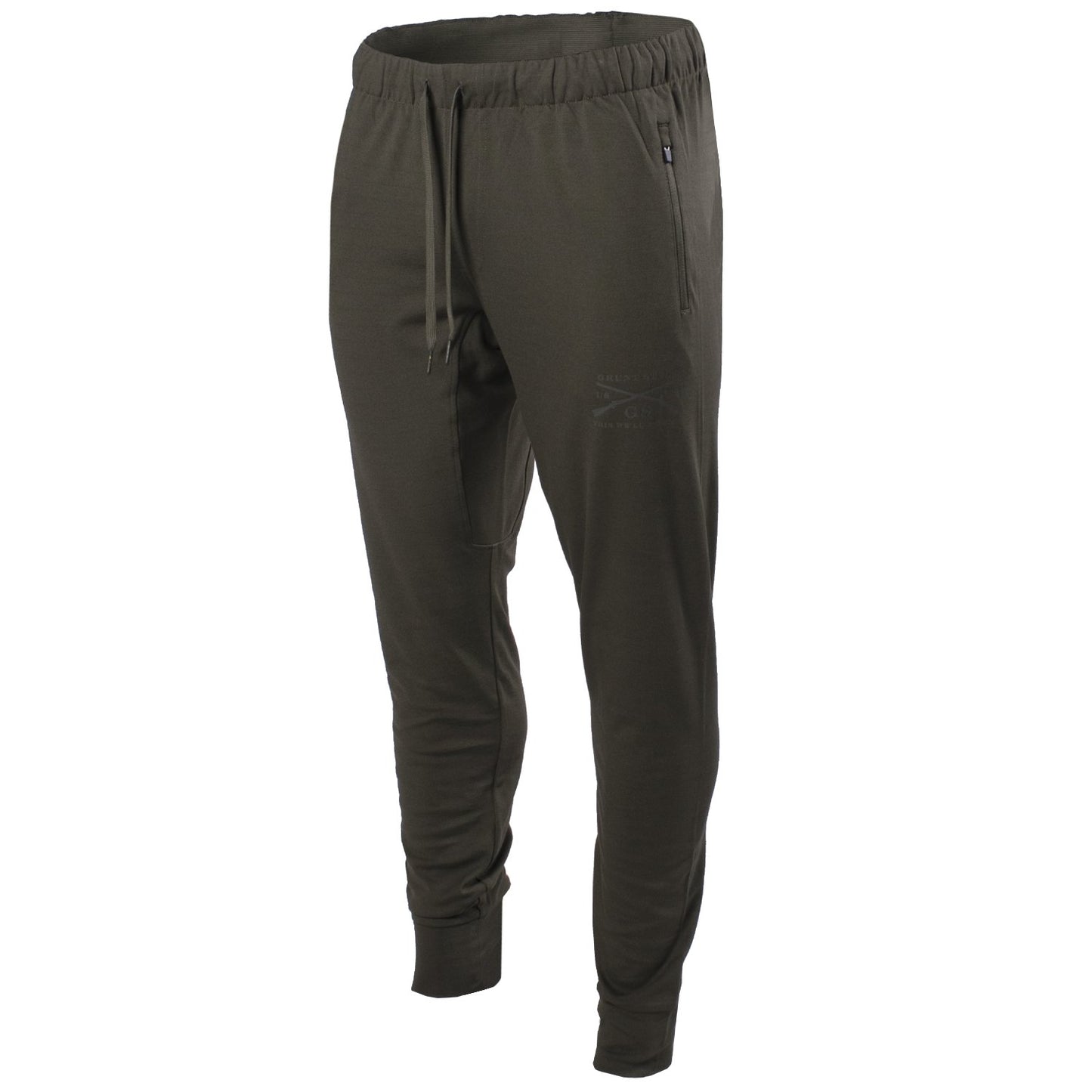 Olive Green Lightweight Lounge Joggers | Grunt Style 