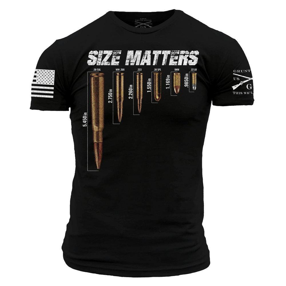 Patriotic Clothing 2nd Amendment Shirts Size Matters