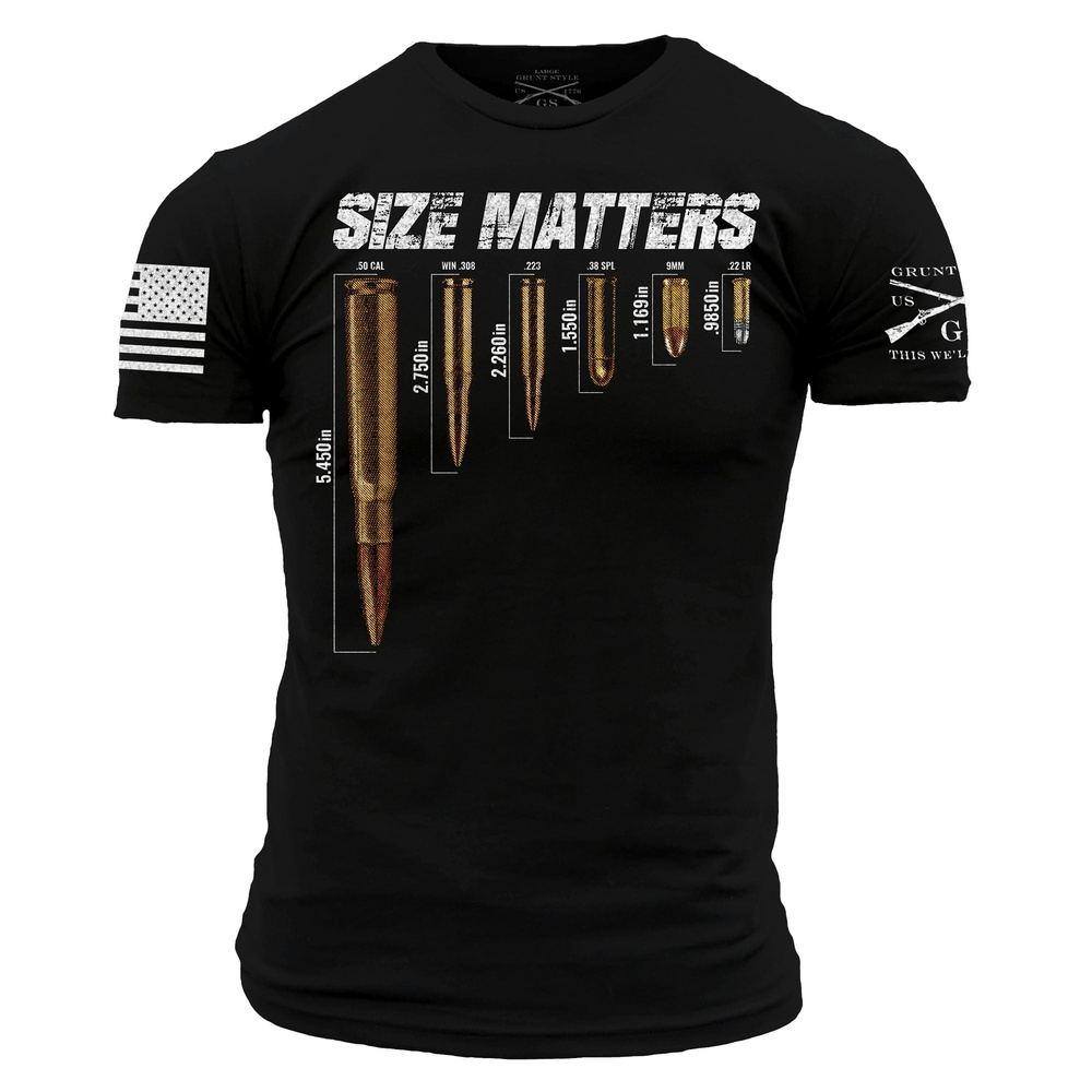 Patriotic Clothing | 2nd Amendment Shirts - Size Matters – Grunt Style, LLC
