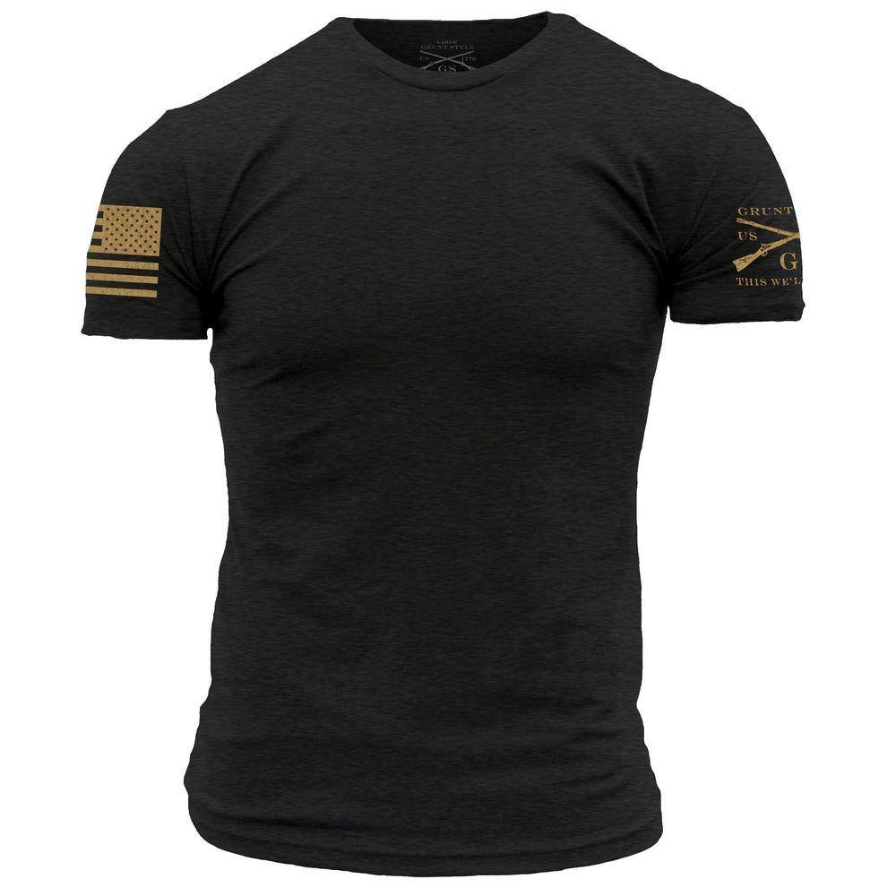 Basic Tees Mens  Black Basic Crew T-Shirt – Grunt Style, LLC
