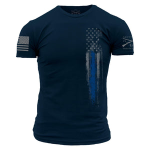 Blue Line Flag T-Shirt - Navy
