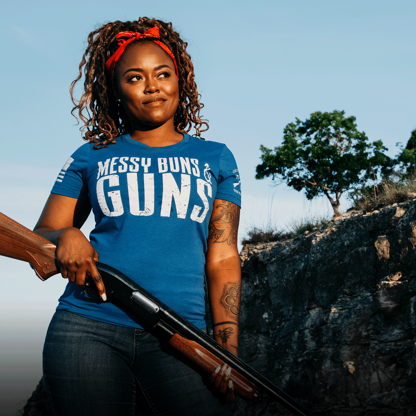 Women's Messy Buns and Guns Shirt | Grunt Style 